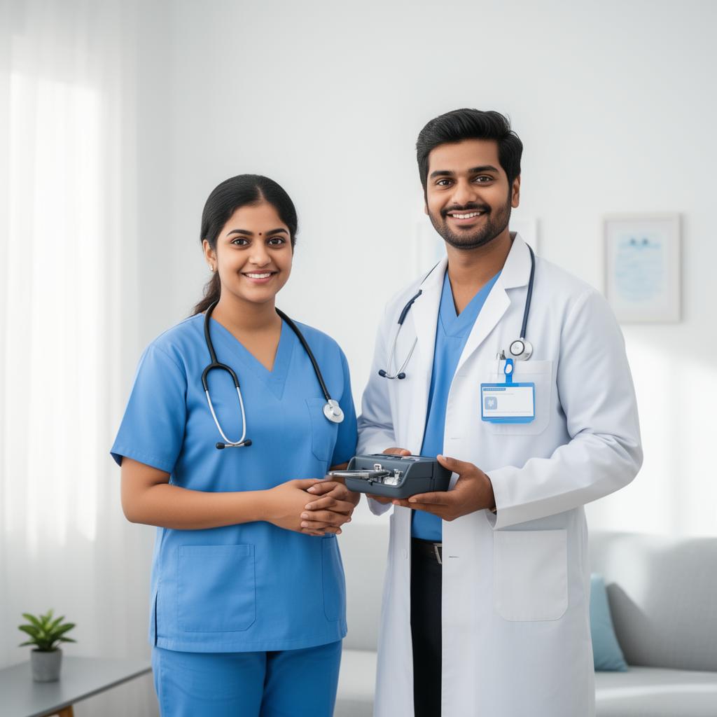 Vapi Healthcare team — certified nurse and doctor providing home care