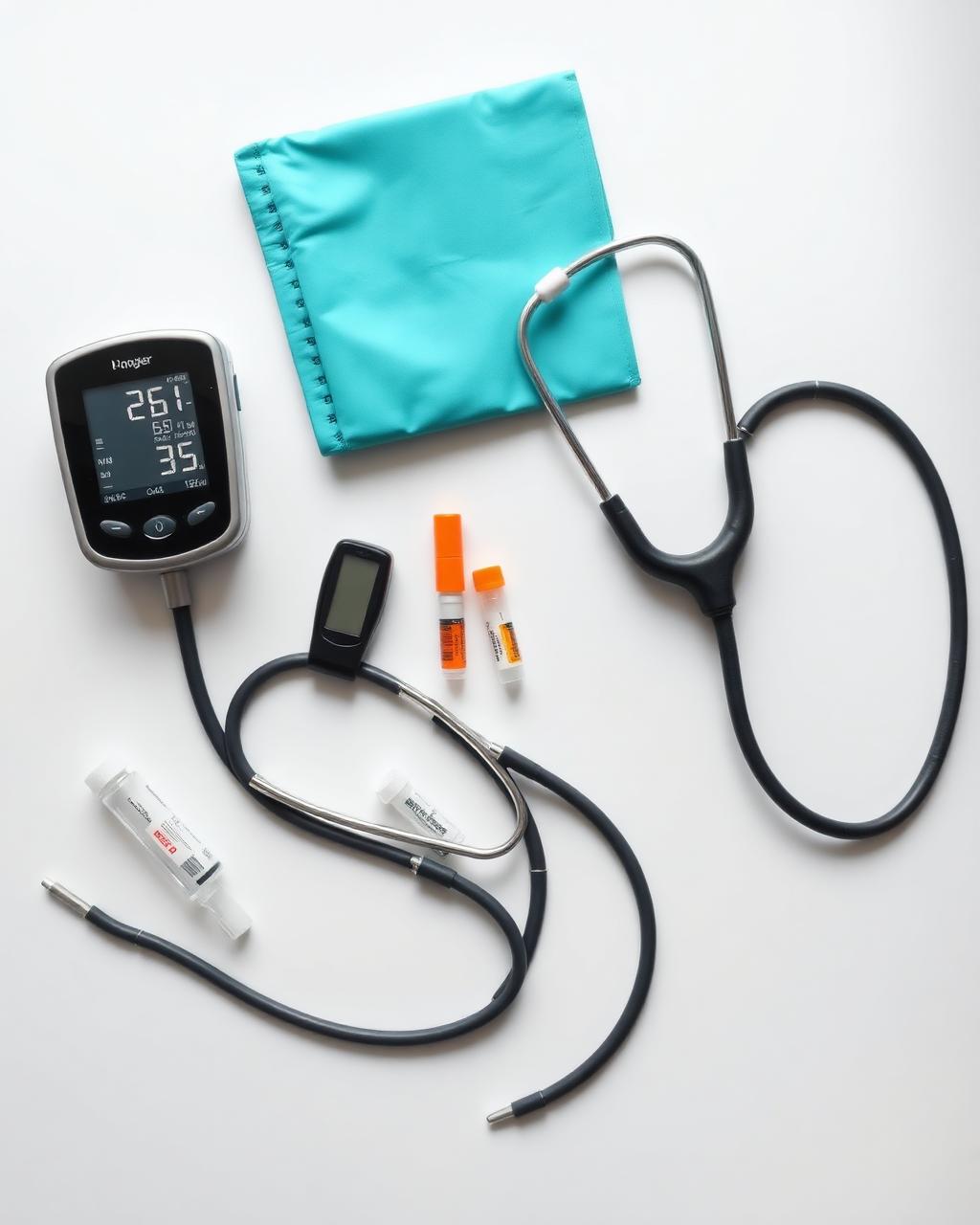 A professional medical kit organized for home visits